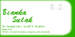 bianka sulak business card